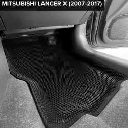 3D коврики EVA с бортами Mitsubishi Lancer X седан, хэтчбек (2007-2017)