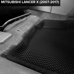 3D коврики EVA с бортами Mitsubishi Lancer X седан, хэтчбек (2007-2017)