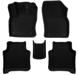 3D коврики EVA с бортами в салон на Skoda Kodiaq, 5 мест (2016-н.в.)